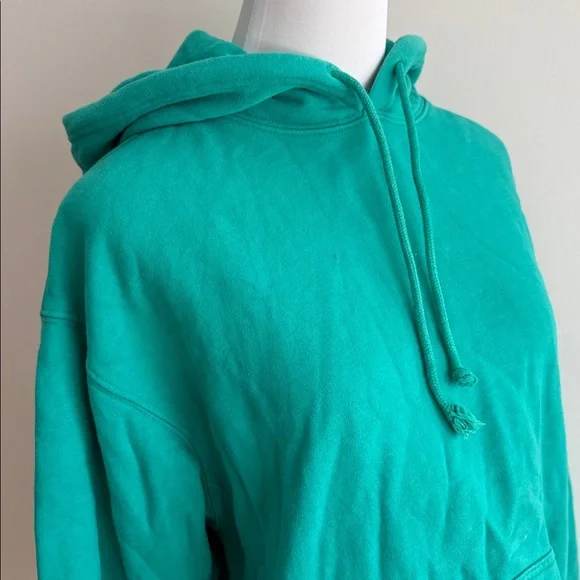 ARITZIA TNA Teal Hooded Sweatshirt - Picture 3 of 3